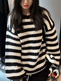 Poshoot Cozy Striped Pullover Sweater  Christmas Gifts