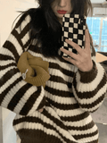 Poshoot Cozy Striped Pullover Sweater  Christmas Gifts