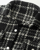 Poshoot-Checkerboard Patterned Wool Coat