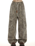 Poshoot Coffee Vintage Wasteland Camouflage Cargo Pants