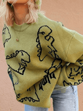 Poshoot Dinosaur Crew Knit Sweater  Christmas Gifts