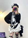 Poshoot Harajuku Kawaii Ruched Ruffles Cake Skirts Spring Fashion All-match White Shorts  Y2k E-Girl High Waist Faldas Mujer