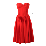 Poshoot outfit Summer Strapless Bodycon Dress New Arrivals Cotton Red Sexy Party Dresses Fashion Female Clothing