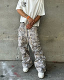 Poshoot American Vintage Multi-Pocket Camouflage Pants Stylish High Street Straight Leg Casual Pants Harajuku Hip Hop Y2k Baggy Pants