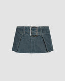 Poshoot-Stellaura Micro Mini Denim Skirt