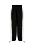 Poshoot nye outfits party outfits Contrast Patchwork Track Pants Women Elastic High Waist Casual Loose Hippie Baggy Trousers Woven Jogging Sweatpants