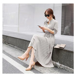 Poshoot outfit Autumn Long Sleeve Pleated Dress Women Elegant Midi Dress Office Ladies Vintage Dresses with Belt High Waisted High Quality