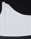 Poshoot-Oblique Open-Shoulder High Split Skirt Coord Set