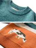 Poshoot Farm Land Jacquard Knit Sweater  Christmas Gifts