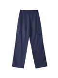 Poshoot Fold Over Waist Y2K Straight Leg Pants