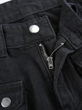 Poshoot Goth metal buckle pocket cargo pants