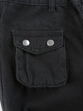 Poshoot Goth metal buckle pocket cargo pants