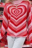 Poshoot Heart Jacquard Argyle Jumper Sweater  Christmas Gifts