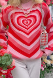 Poshoot Heart Jacquard Argyle Jumper Sweater  Christmas Gifts