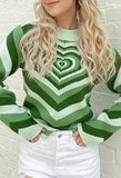 Poshoot Heart Jacquard Argyle Jumper Sweater  Christmas Gifts