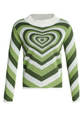 Poshoot Heart Jacquard Argyle Jumper Sweater  Christmas Gifts