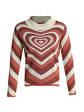 Poshoot Heart Jacquard Argyle Jumper Sweater  Christmas Gifts