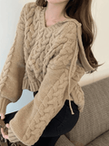 Poshoot Hooded Cable Knit Pullover Sweater  Christmas Gifts