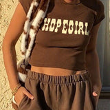 Poshoot Hope Girl Vintage Crop Top