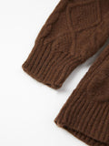 Poshoot Oversize Brown Cardigan with Hood