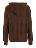 Poshoot Oversize Brown Cardigan with Hood