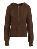 Poshoot Oversize Brown Cardigan with Hood