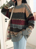 Poshoot Vintage Oversize Jacquard Sweater