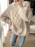 Poshoot Oversize Textured Knit Sweater