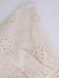 Poshoot White Vintage Knot Front Knit Embroidered Tube Top