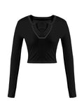 Poshoot Long Sleeve Ribbed Crop Top