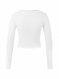 Poshoot Long Sleeve Ribbed Crop Top