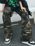 Poshoot Loose Fit Camo Cargo Pants