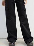 Poshoot Low Waist Y2K Straight Leg Pants