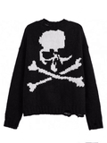 Poshoot Distressed Skull Sweater  Christmas Gifts