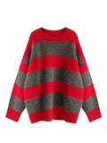 Poshoot Oversized Stripe Pullover Sweater