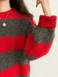 Poshoot Oversized Stripe Pullover Sweater