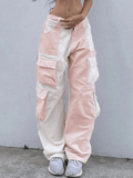 Poshoot Patchwork Corduroy Cargo Pants