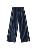 Poshoot Piping Detail Wide Leg Track Pants