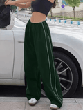 Poshoot Piping Detail Wide Leg Track Pants