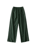 Poshoot Piping Detail Wide Leg Track Pants