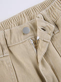 Poshoot Pocket Detail Straight Cargo Jeans