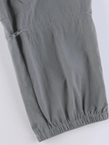 Poshoot Pocket Patched Drawstring Cargo Pants