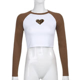 Poshoot Rachel Brownary Heart Full-Sleeve Crop Top