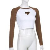 Poshoot Rachel Brownary Heart Full-Sleeve Crop Top