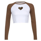 Poshoot Rachel Brownary Heart Full-Sleeve Crop Top