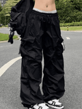 Poshoot Punk Ruched Baggy Cargo Pants