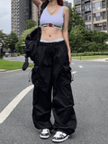 Poshoot Punk Ruched Baggy Cargo Pants