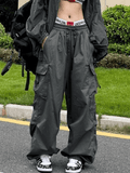 Poshoot Punk Ruched Baggy Cargo Pants