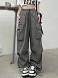 Poshoot Ruched Pocket Baggy Cargo Pants