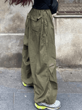 Poshoot Size Friendly Low Waist Parachute Cargo Pants